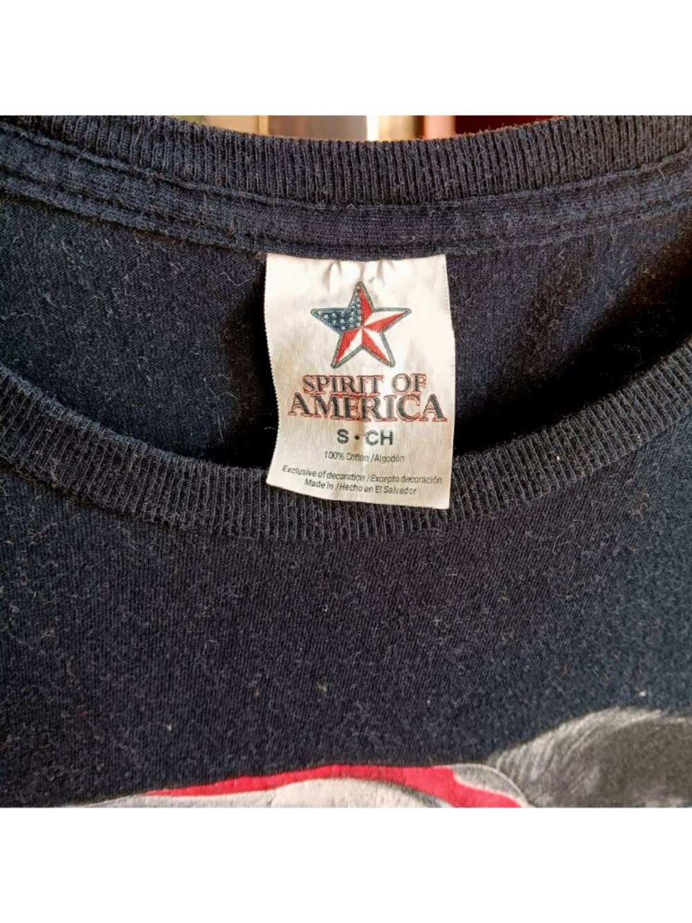 Vintage Small T-shirt Patriotic Bulldog Graphic T-Shirt Spirit Of America Y2K - Picture 3 of 3